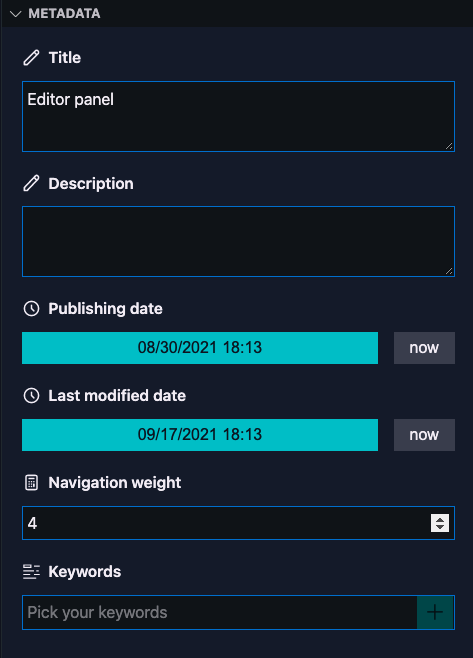 Adapted default content type fields