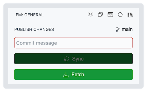 Enter a commit message before syncing