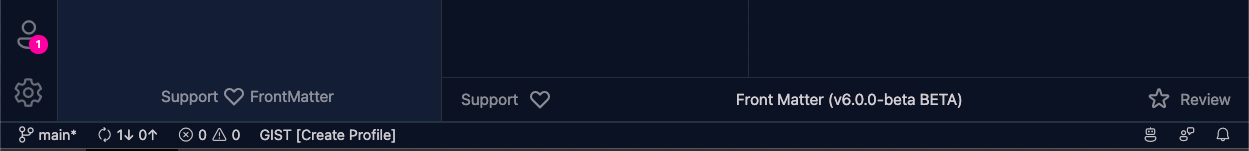 Support links shown by default
