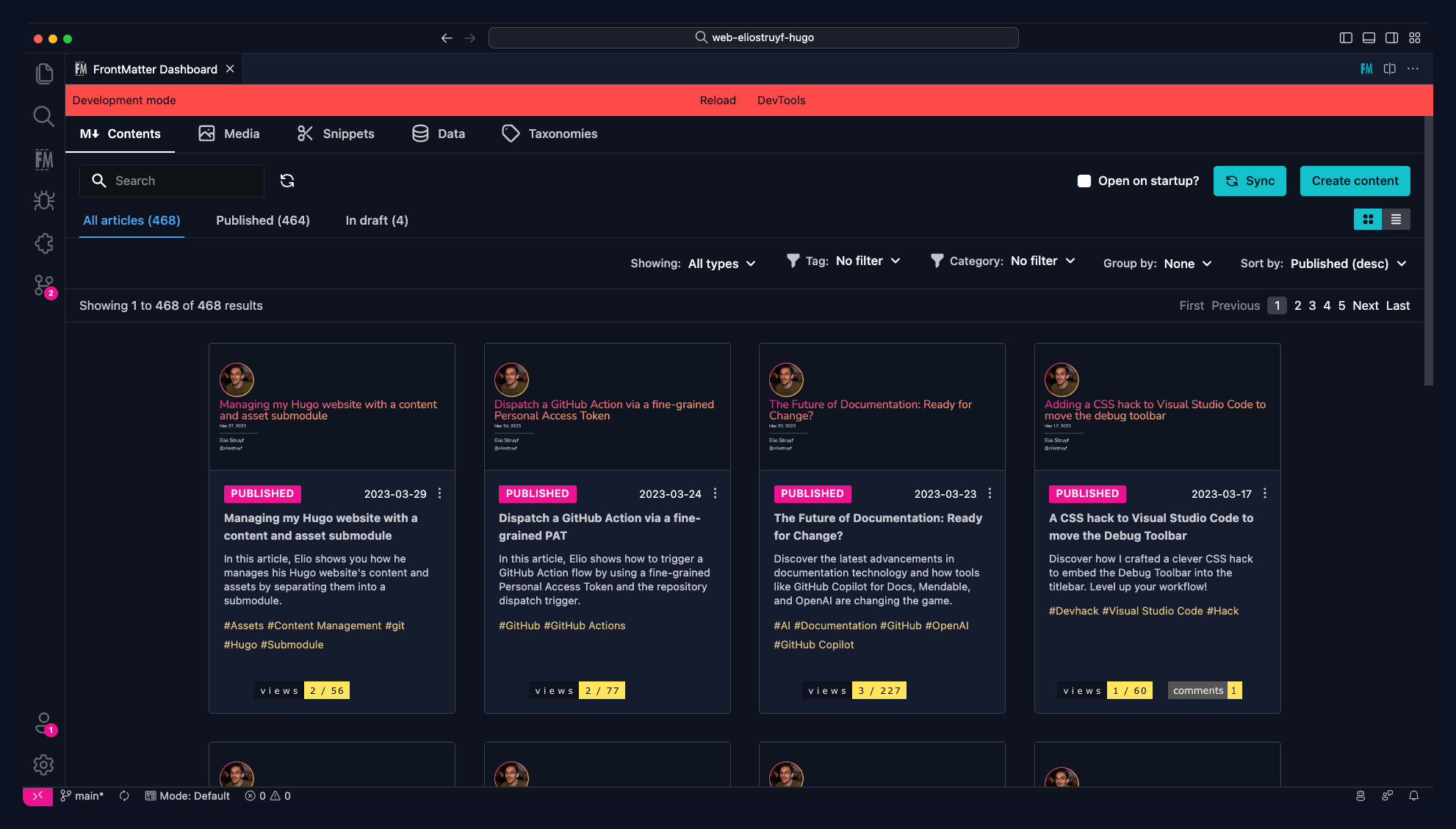 Developer mode enabled